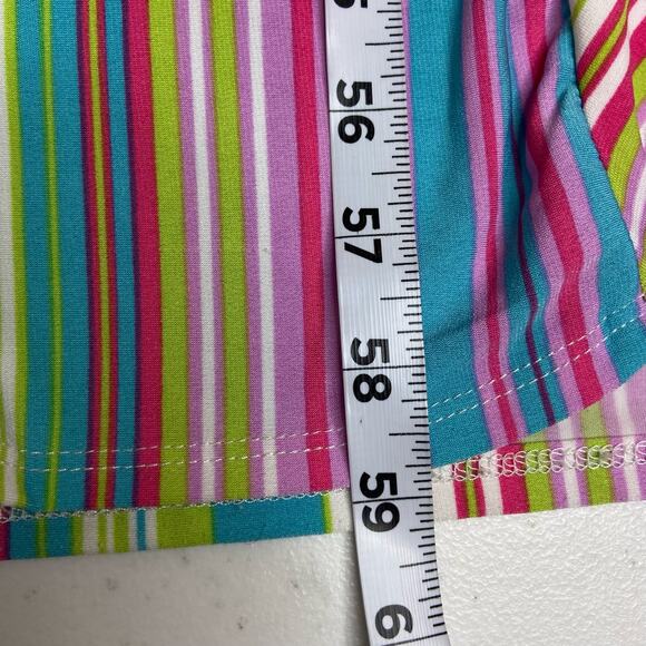 Sangria Women Size 6 Striped Sleeveless Maxi Dress Coloful Summer Vaca Beach - Picture 12 of 12